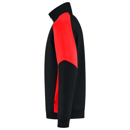 Tricorp Redefined bicolor sweater met rits zwart rood maat XS 