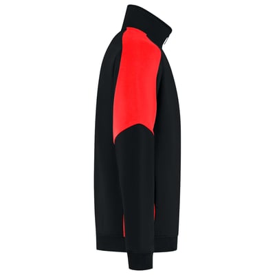 Tricorp Redefined bicolor sweater met rits zwart rood maat XS 