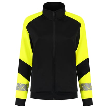 Tricorp Redefined dames reflective sweatvest zwart geel maat XS