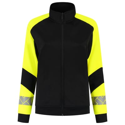 Tricorp Redefined dames reflective sweatvest zwart geel maat XS