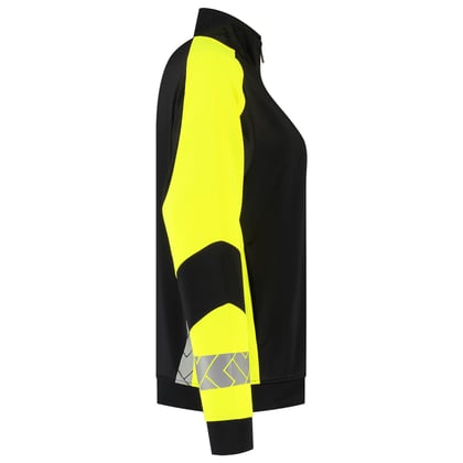 Tricorp Redefined dames reflective sweatvest zwart geel maat XS