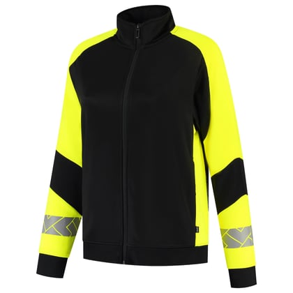 Tricorp Redefined dames reflective sweatvest zwart geel maat XS