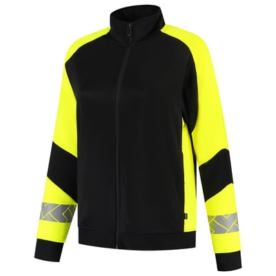 Tricorp Redefined dames reflective sweatvest zwart geel maat XS
