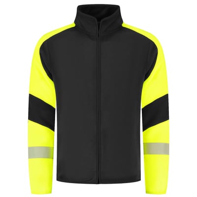 Tricorp Redefined reflective fleecejack zwart geel maat XS