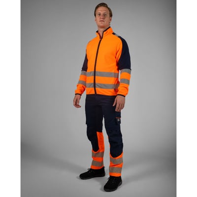 Tricorp Redefined high vis fleecejack oranje blauw maat XS