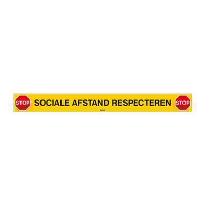 Brady sticker Sociale afstand respecteren 800x80mm 