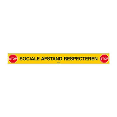 Brady sticker Sociale afstand respecteren 800x80mm 