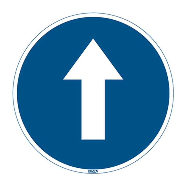 Brady pictogram voor vloermarkering rechtdoor 350mm