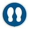 Brady pictogram voor vloermarkering  hier wachten blauw 350mm