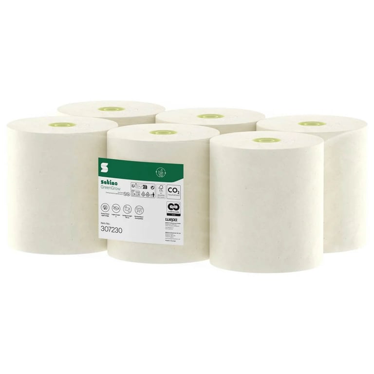 Satino GreenGrow handdoekrol 2-laags 6x 175mtr licht beige