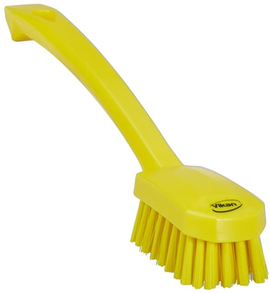 Vikan afwasborstel klein model hygiënisch geel