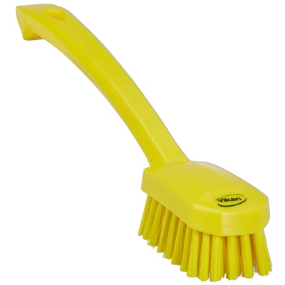 Vikan afwasborstel klein model hygiënisch geel