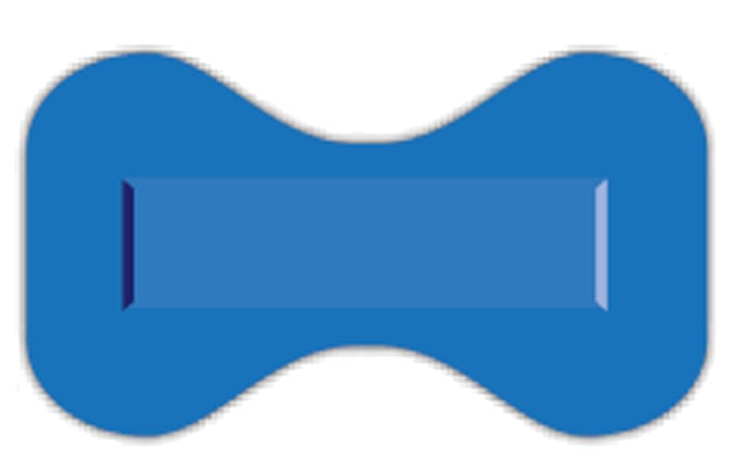 Utermohlen detecteerbare pleisters textiel 49x60mm blauw 50st