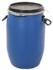 Kunststof ton 60ltr blauw zwart
