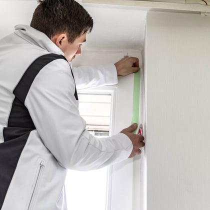 Kip 310 Duoband professionele kwaliteit 25mm x 25mtr groen wit