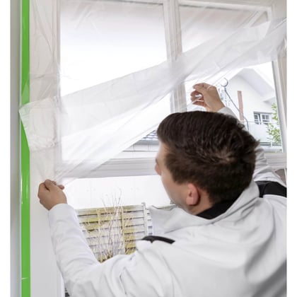 Kip 310 Duoband professionele kwaliteit 25mm x 25mtr groen wit