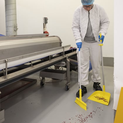 Vikan vloerveger 250mm geel 