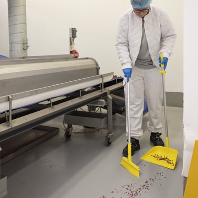 Vikan vloerveger 250mm geel 