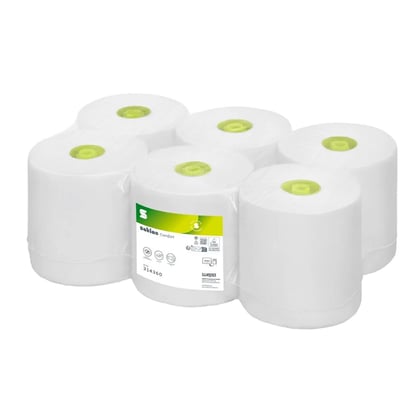 Satino Comfort Systeem handdoekrol 2-lgs  6x 150mtr wit