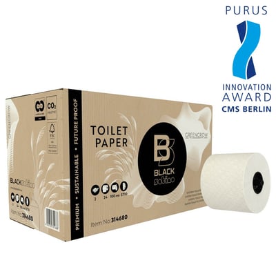 BlackSatino GreenGrow systeem toiletpapier 2lgs 9,8x14cm 712 vel 24 rollen