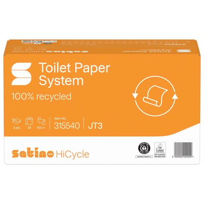 Satino HiCycle jumbo toiletrollen recycle 2-lgs 24 rol
