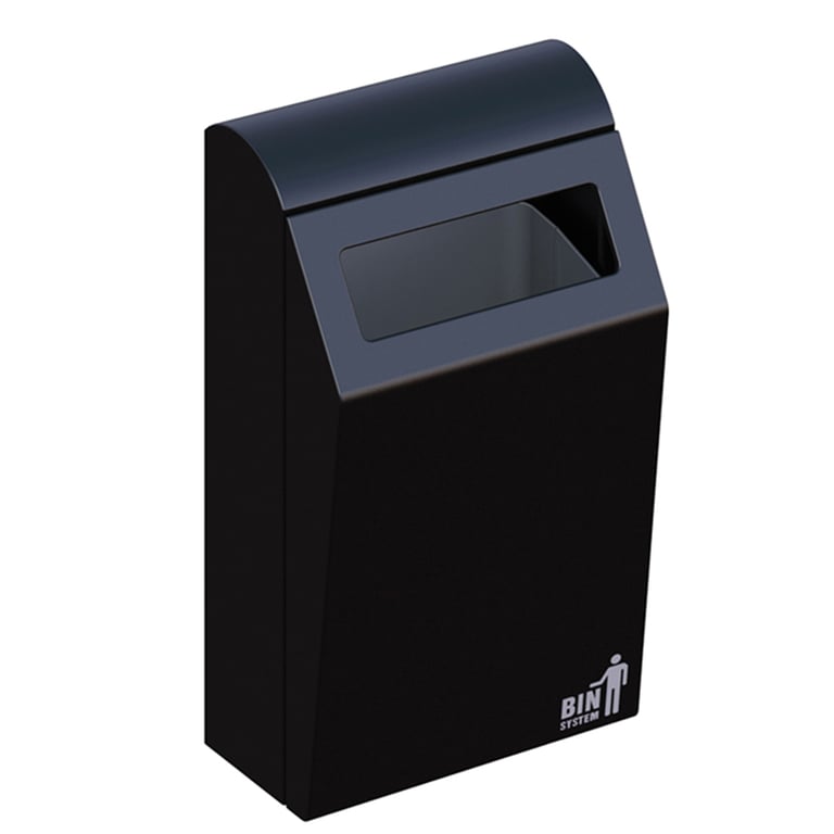 Buitenafvalbak basic bin zwart 38ltr