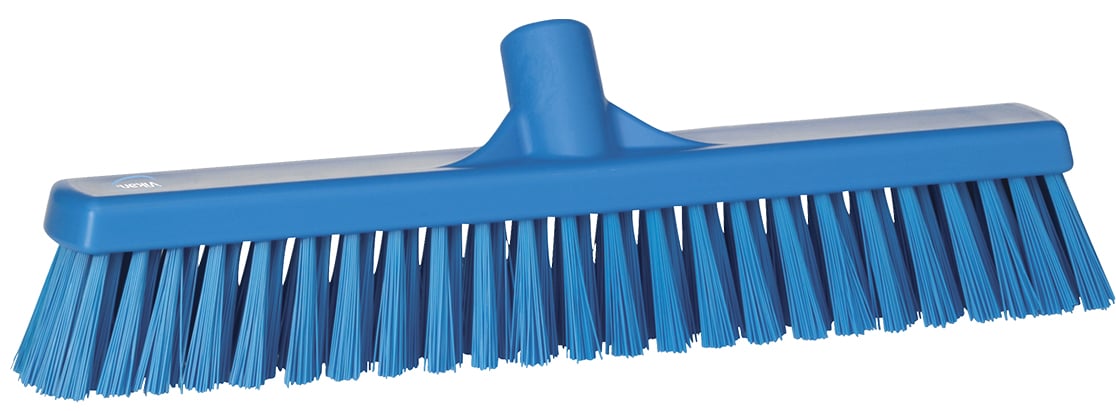 Vikan bezem combi 40cm hygiënisch blauw