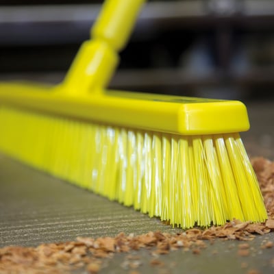 Vikan bezem combi 40cm hygiënisch geel