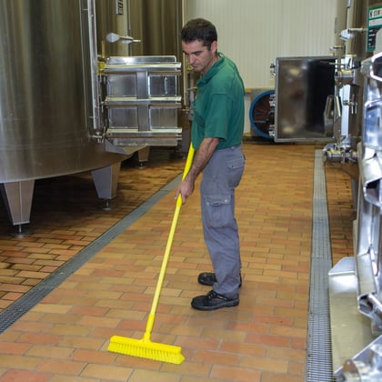 Vikan zachte veger 40cm medium geel