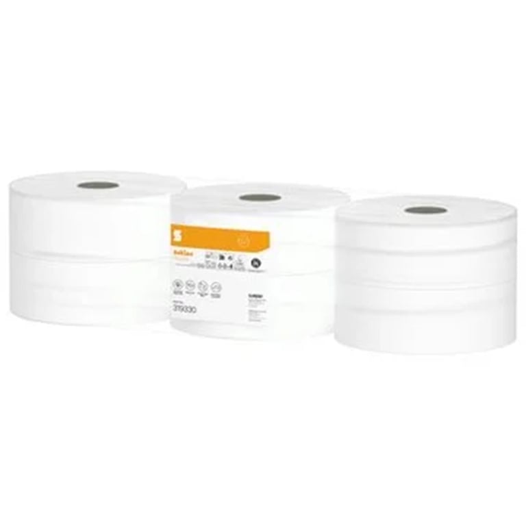 Satino HiCycle jumbo toiletrollen recycle 2-lgs wit 6x380mtr