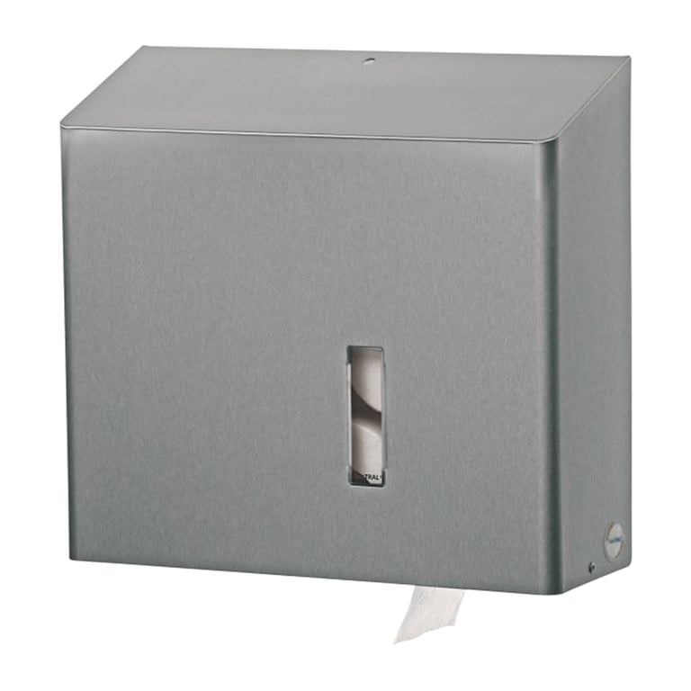 Santral toiletroldispenser voor 4 rollen gepoedercoat RVS