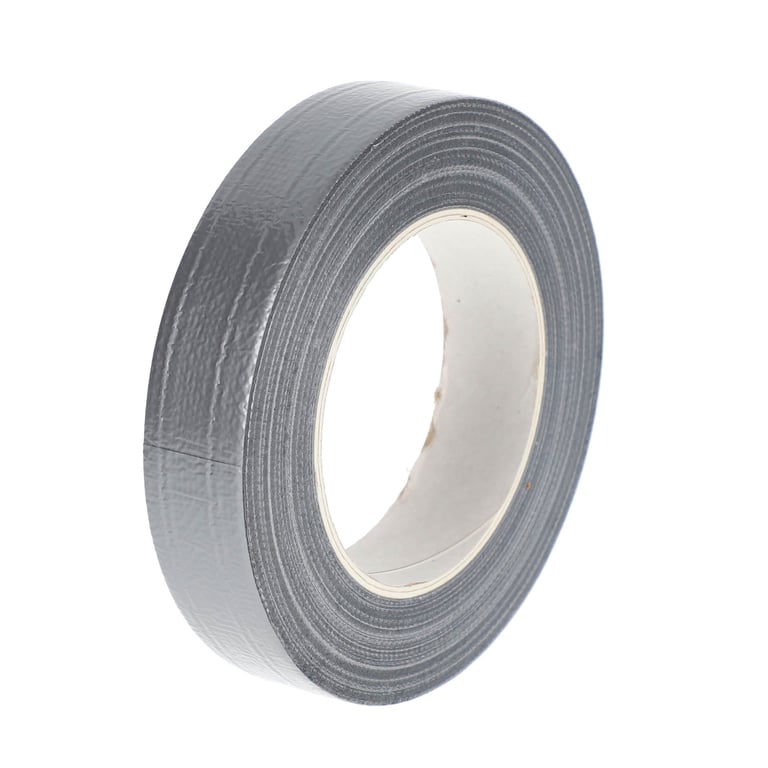 Zilvergrijs gecoat linnen tape rol 50mtr