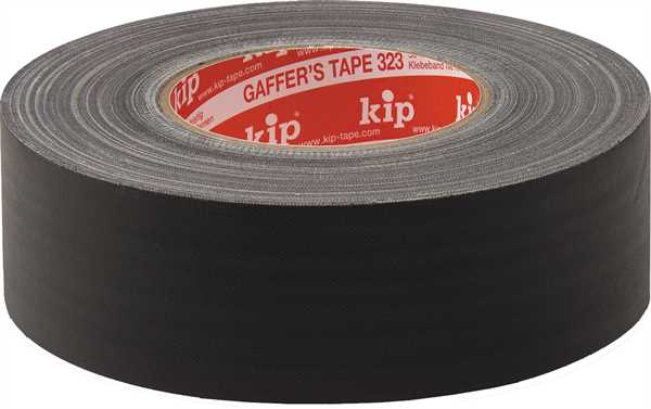 Kip 323 Gaffer's tape zwart 50mm x 50mtr  