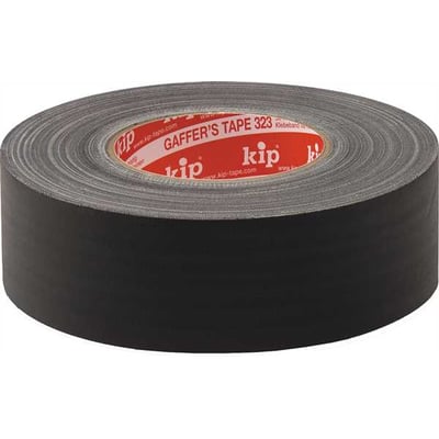 Kip 323 Gaffer's tape zwart 50mm x 50mtr  