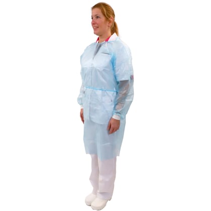 Isolatieschort 115x137cm PP met PE coating lange mouwen en manchet