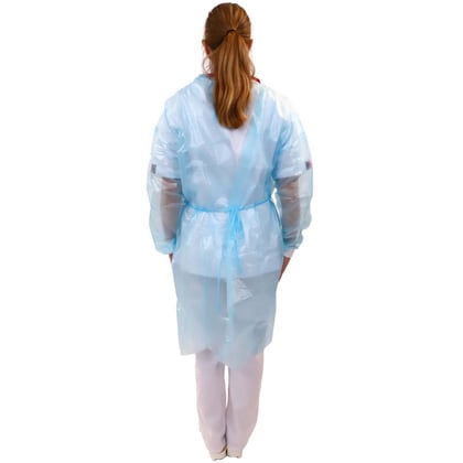 Isolatieschort 115x137cm PP met PE coating lange mouwen en manchet