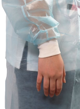 Isolatieschort 115x137cm PP met PE coating lange mouwen en manchet
