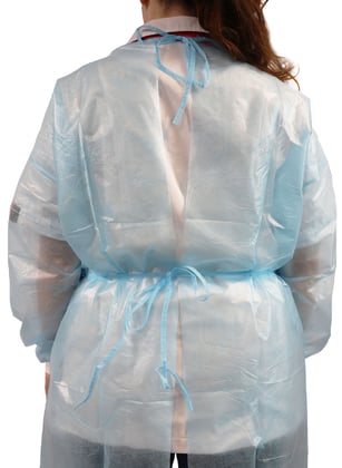 Isolatieschort 115x137cm PP met PE coating lange mouwen en manchet
