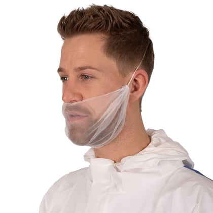 Solida baardnet micromesh wit 300st 