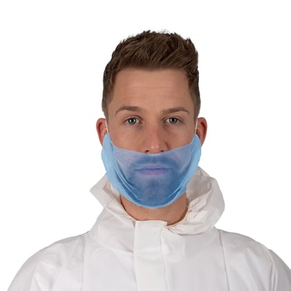 Solida baardnet micromesh blauw XL 100st 
