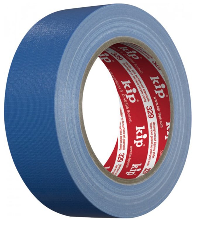 Kip 329 UV textieltape premium blauw 38mm x 25mtr