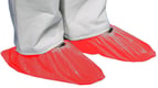 Schoenovertrek 41x15cm PE rood 100st