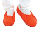 Schoenovertrek geruwd CPE 41x15cm 70my rood
