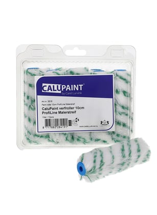 CaluPaint verfrol 10cm ProfiLine Malerstreif  wit/groen 12mm poolhoogte