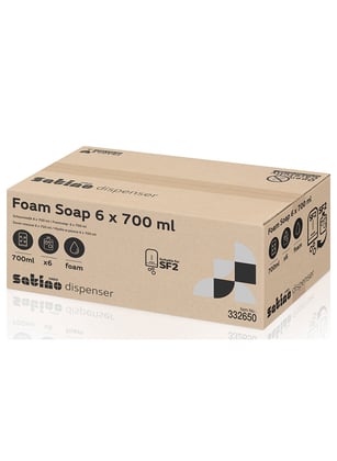 Satino foamzeep blauw 700ml