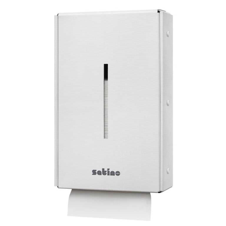 Satino handdoekdispenser interfold massief karton wit