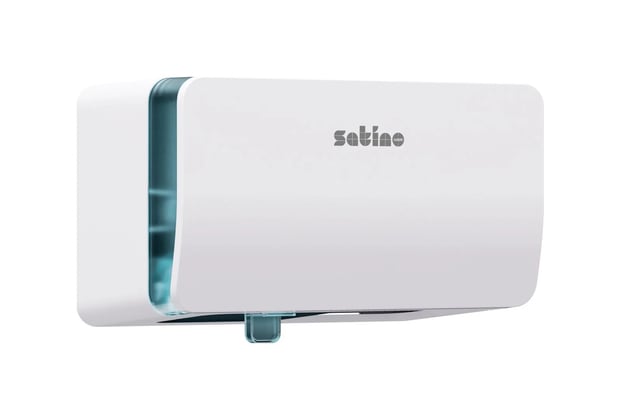 Satino dispenser dubbele rol toiletpapier wit  
