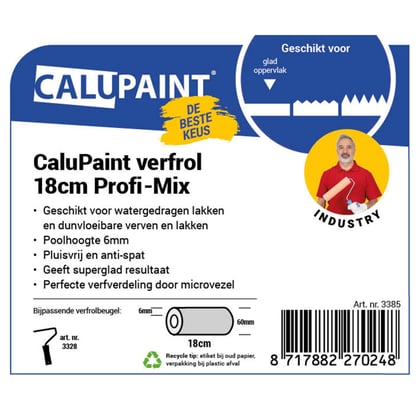 CaluPaint verfrol 18cm Profi-Mix oranje 6mm poolhoogte