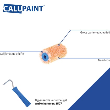 CaluPaint verfrol 5cm Profi-Mix  oranje 6mm poolhoogte per stuk verpakt