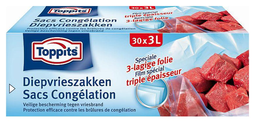 Toppits diepvrieszakjes 3ltr 30st 